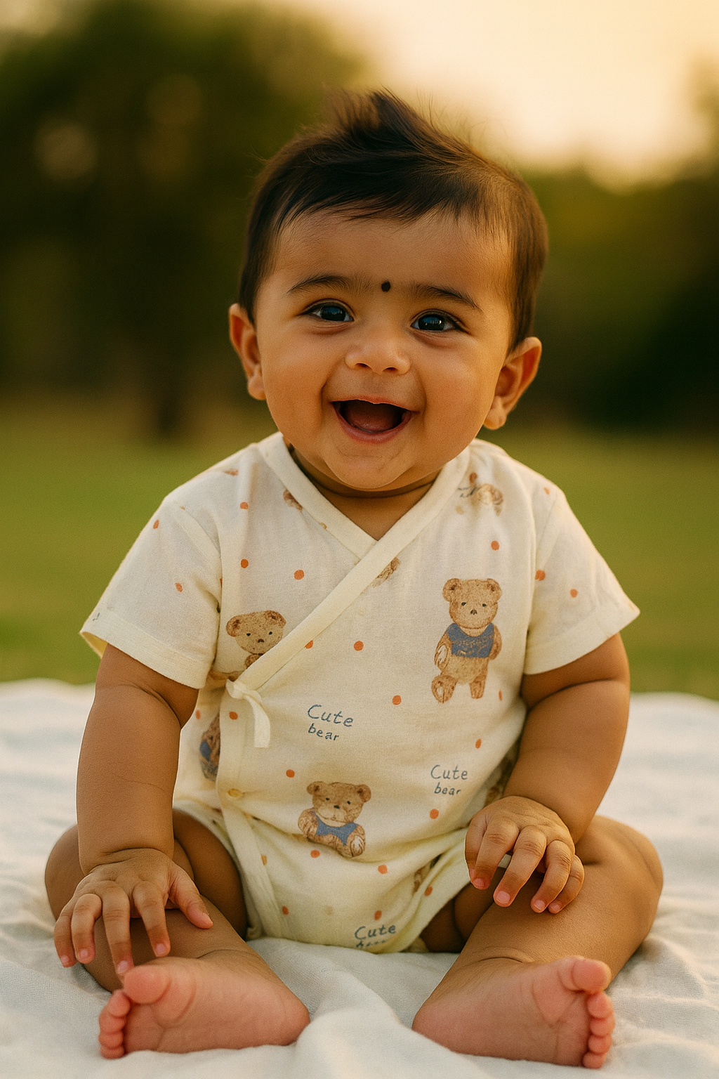 Cute Bear Kimono Set