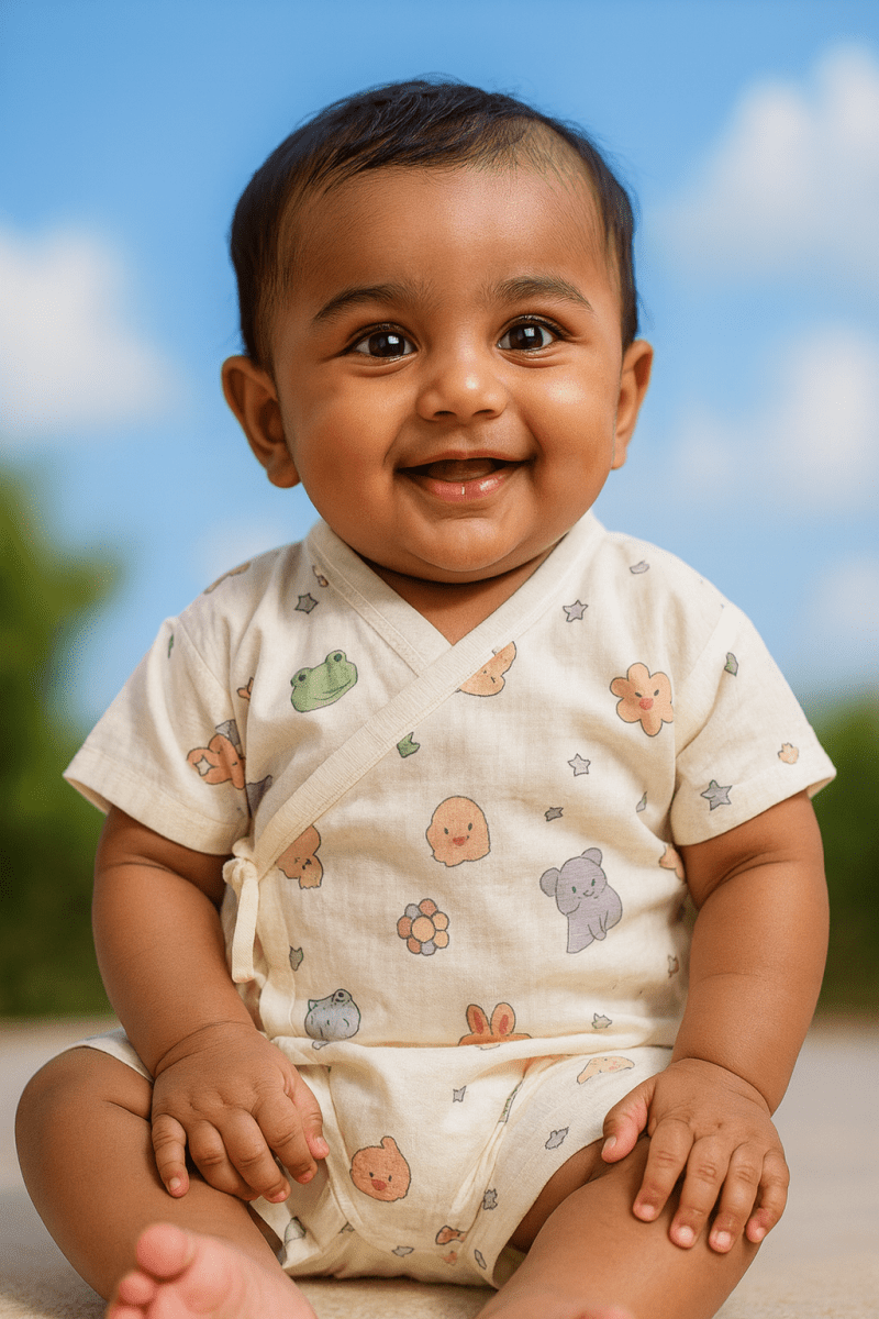 Dino Friends Muslin Set – Kimono Style (2 - Piece) - Little Haven