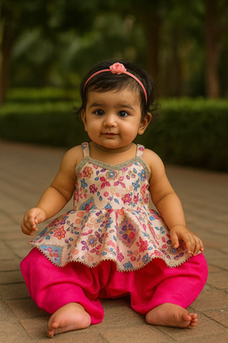 “Phoolon Ki Rani” Peplum & Dhoti Set