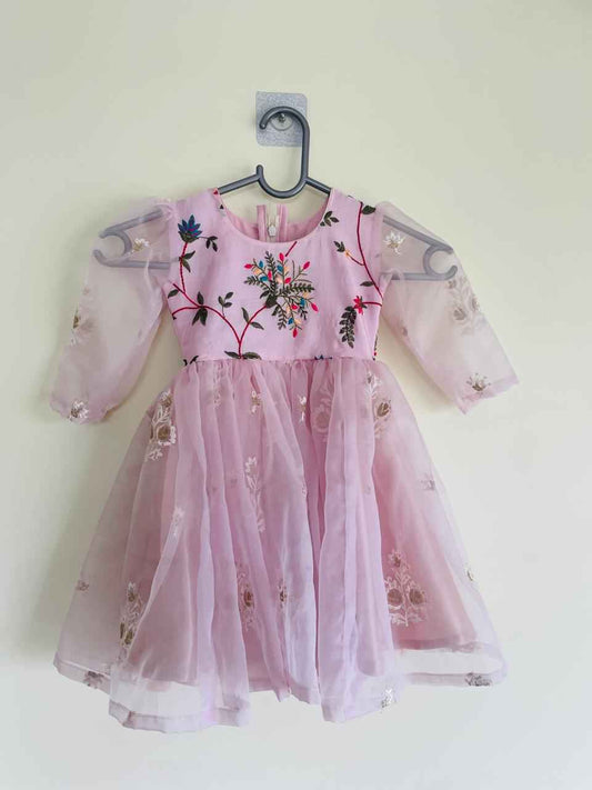 “Whimsical Blush” Net Dress – For Sweet Celebrations & Special Memories - Little Haven