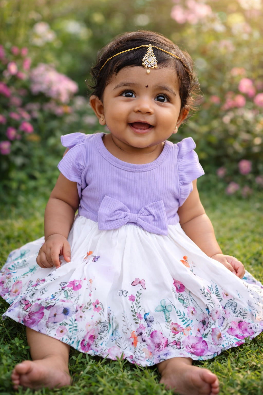 Lavender Garden Flutter Dress – Butterfly Bloom Edition