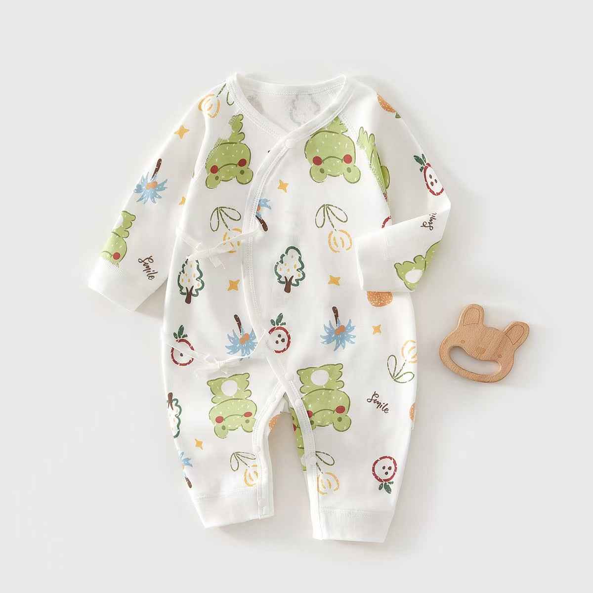 Side-Tie Romper – Froggy Garden