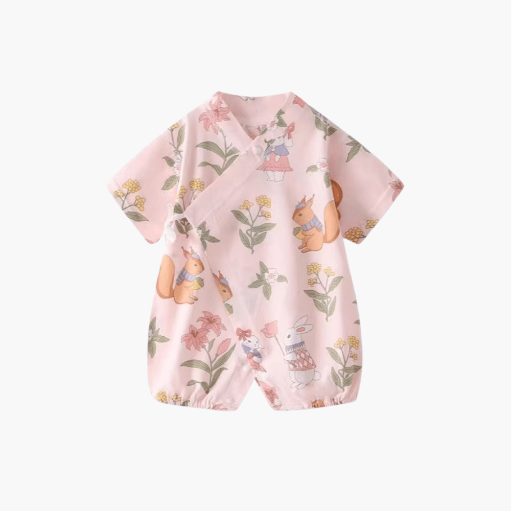 Bunny & Blooms Kimono Romper - Little Haven