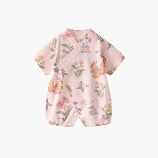 Bunny & Blooms Kimono Romper - Little Haven