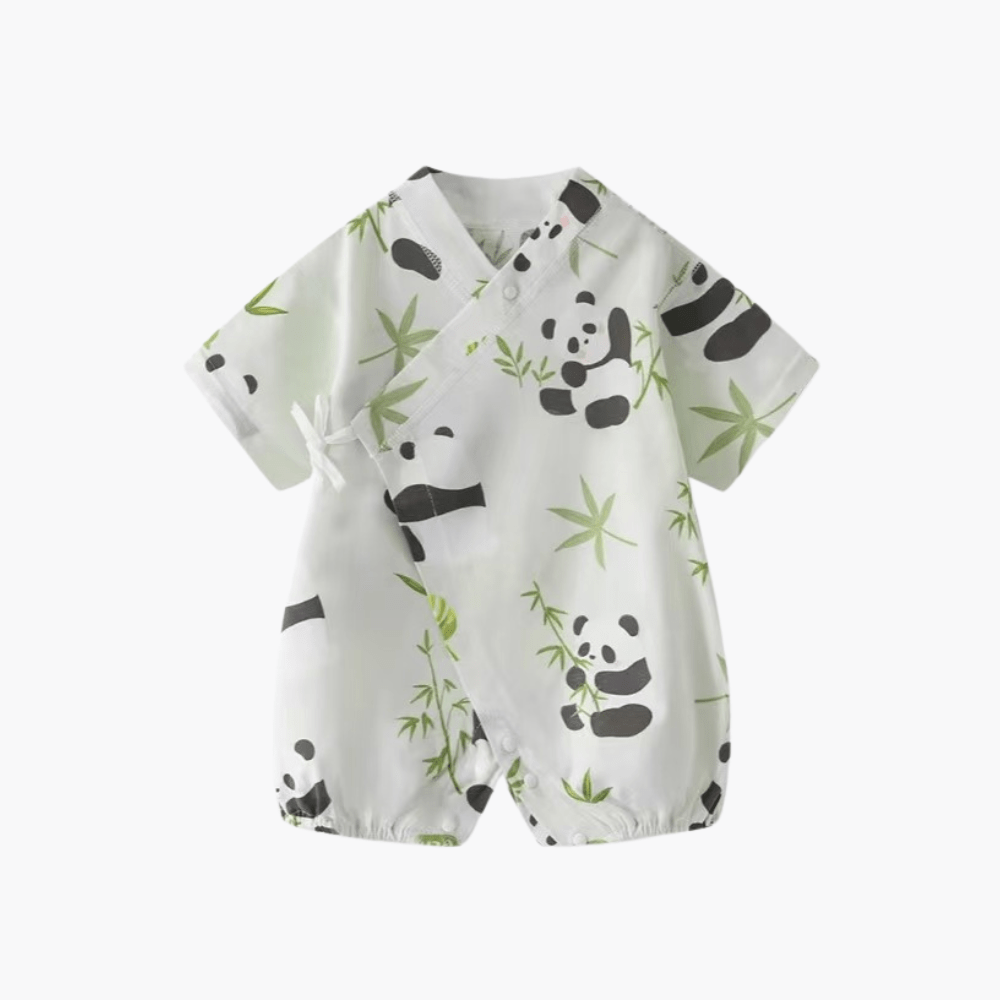 Panda Bamboo Kimono Romper - Little Haven