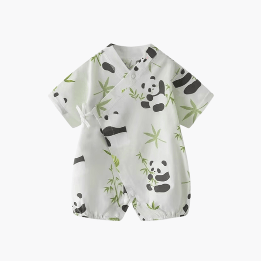 Panda Bamboo Kimono Romper - Little Haven