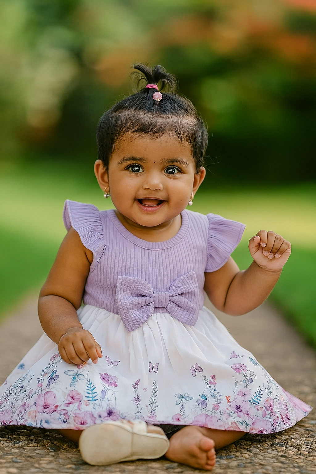 Lavender Garden Flutter Dress – Butterfly Bloom Edition