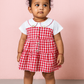 Little Haven “Berry Button” Gingham Baby Dress – 3 Colour Variants