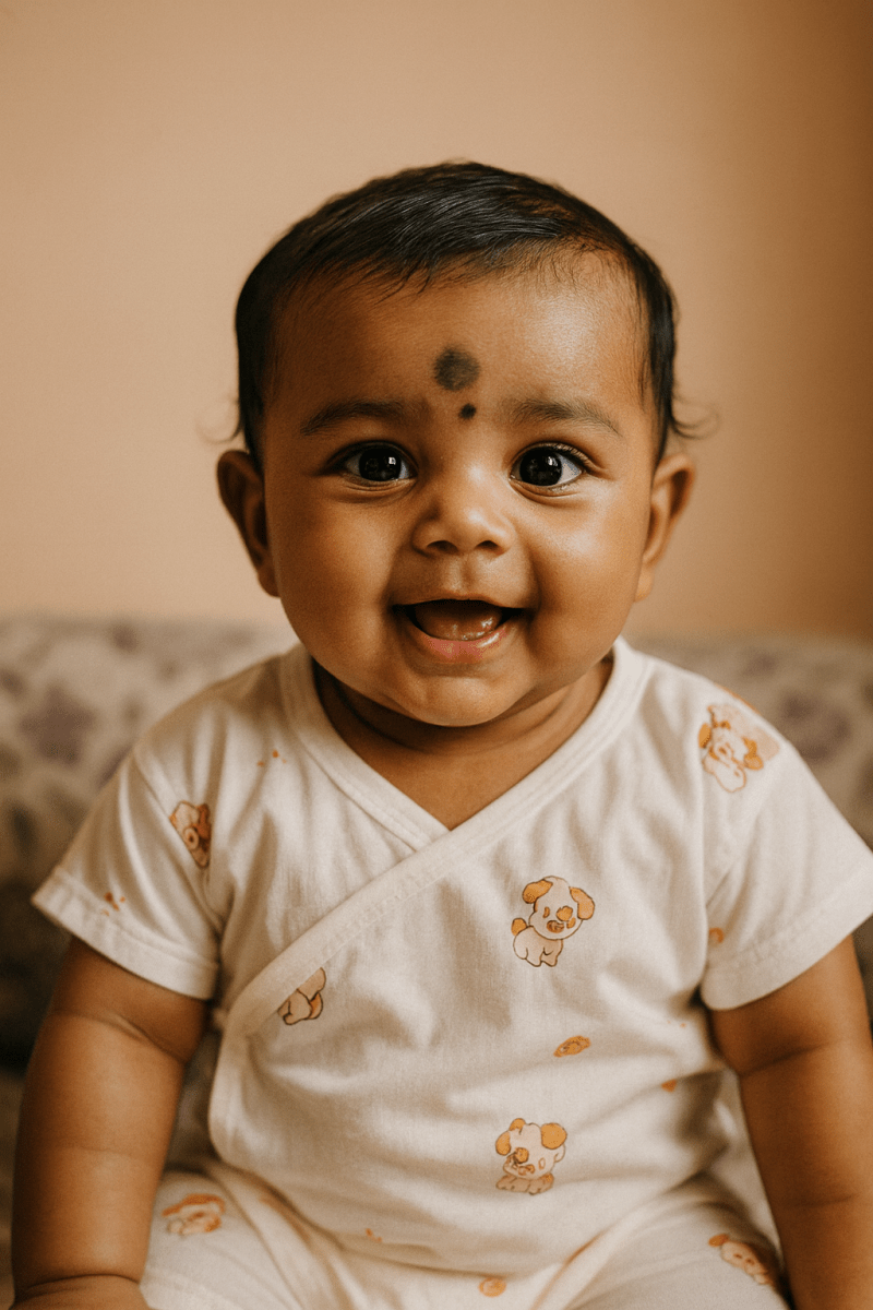 “Little Pup” Front - Open Cotton Bodysuit – White (Short Sleeve) - Little Haven