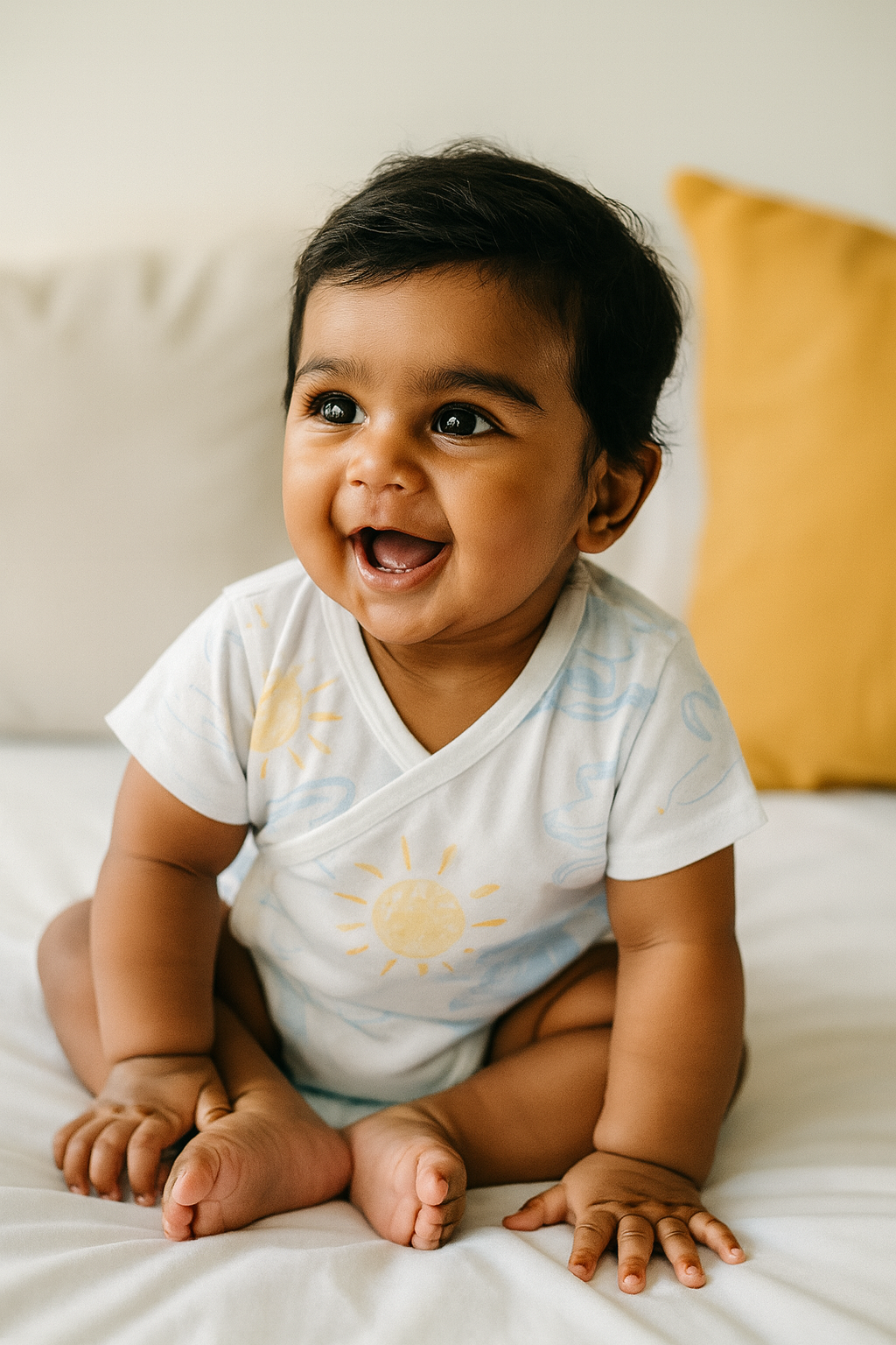 "Sunshine Sky" Lightweight Mesh Bodysuit – White