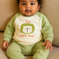 Apple Bear Sweatshirt & Jogger Set - Cream & Pastel Green
