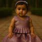 “Lavender Noor” Brocade Peplum Frock