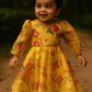 “Sunshine Bloom” Yellow Floral Frock – For Happy Twirls & Celebrations - Little Haven