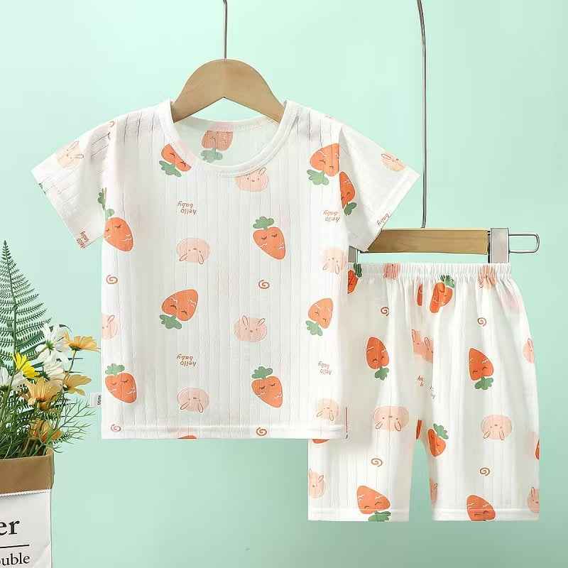 “Carrot Cuddles” Coord Set – T-Shirt & Shorts - Little Haven