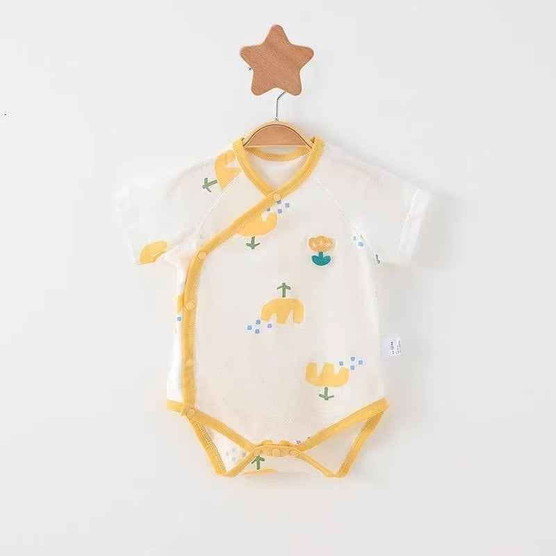 Blossoms Kimono Bodysuit – Lemon Yellow - Little Haven