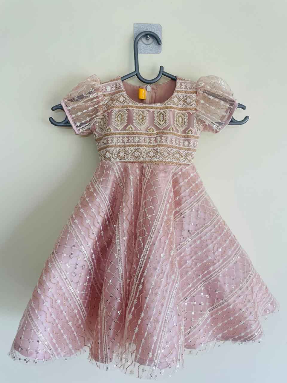 “Gulnaar Dusty Rose Dress” – A Touch of Royal Grace for Your Little Princess