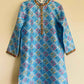 "Blue Baadal" Embroidered Festive Kurta – A Splash of Color & Culture