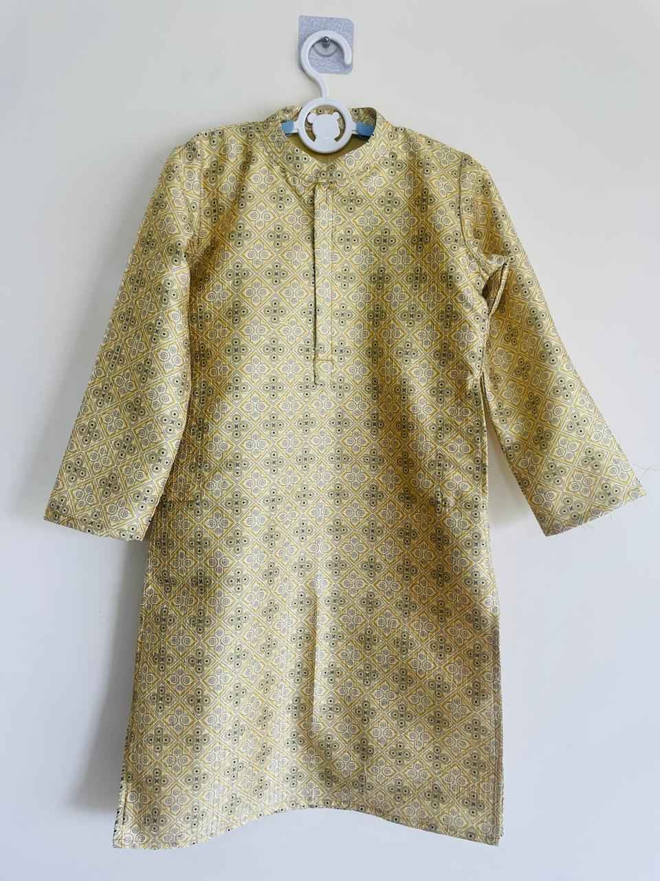 “Golden Echo” Traditional Kurta – Classic Comfort, Festive Spirit - Little Haven