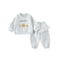 Little Bear Frill Sweatshirt & Jogger Set - Soft Grey