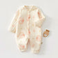 Quilted Soft Sheep Romper - Cream & Peach