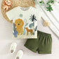 “Roar & Explore” Safari T-shirt & Shorts Set