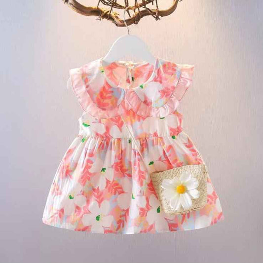 Flutter Garden Cotton Dress Set – Daisy Wanderer Edition