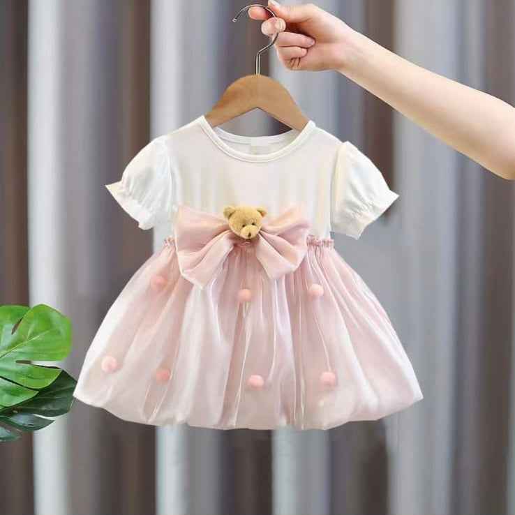Teddy Blush Party Dress – Cloud Kiss Edition - Little Haven