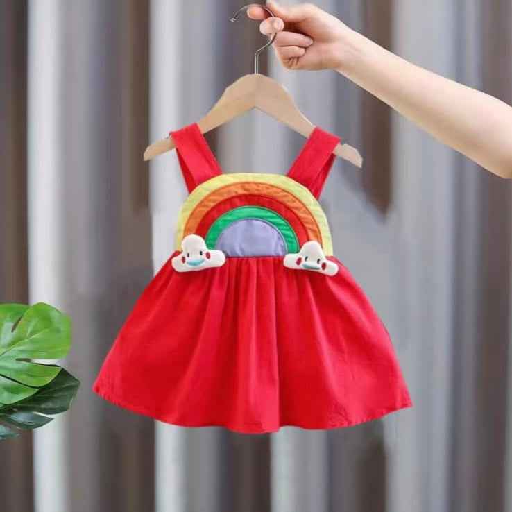 Rainbow Sunshine Baby Dress – Bright Skies Edition - Little Haven