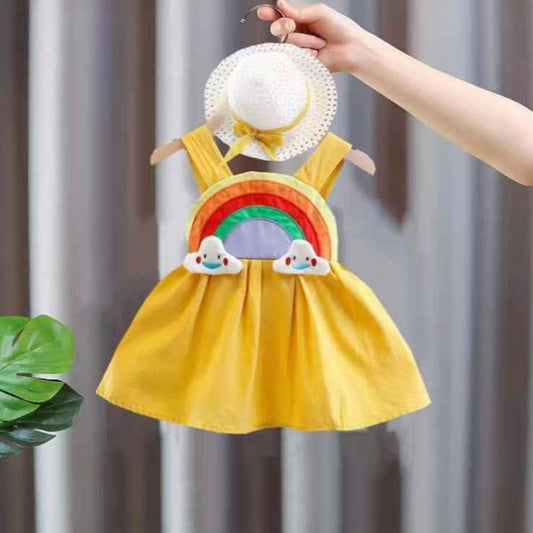 Sunshine Rainbow Dress & Hat Set – Happy Skies Edition