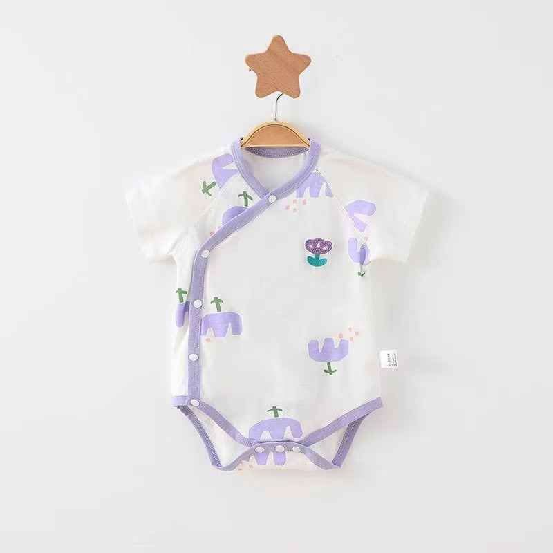 Lilac Elephant Garden Wrap Romper - Little Haven