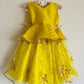 "Sunshine Sparkle" Yellow Peplum Dress