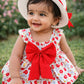 Red Bloom Dress & Hat Set – Cherry Meadow Edition
