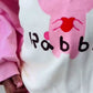 Real customer photo: a close-up of the Pink Bunny Sweatshirt & Jogger Set, shared on Instagram by a parent
