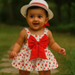 Red Bloom Dress & Hat Set – Cherry Meadow Edition